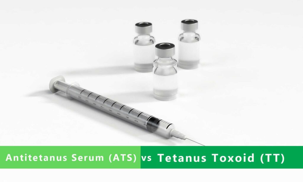 Major differences between the two tetanus vaccines (ATS and TT) you ...