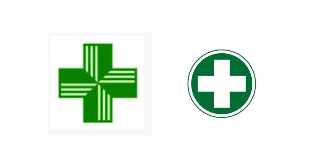 Pharmacy symbol the green cross