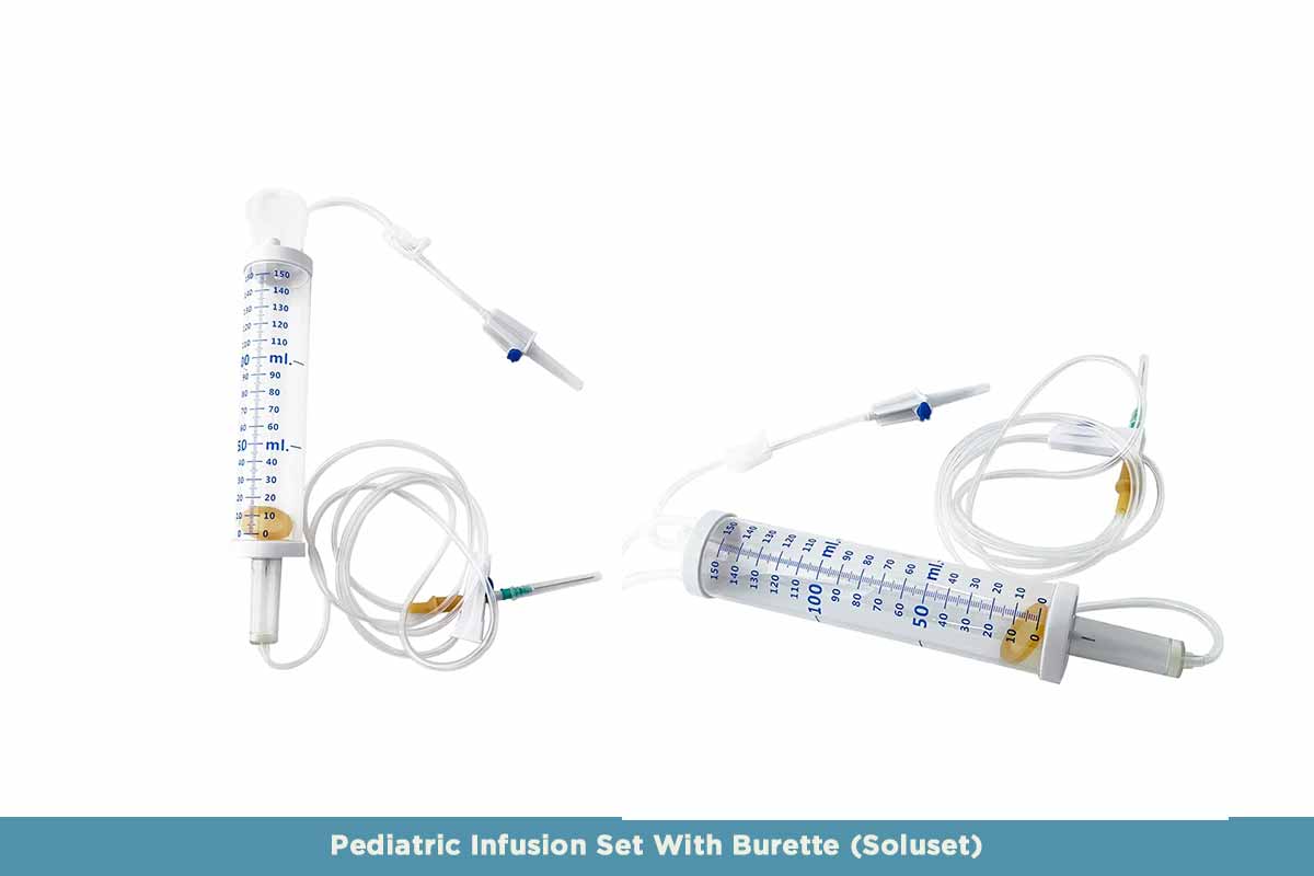 medical uses of Pediatric Infusion Set With Burette (Soluset)