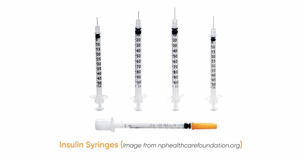 disposable insulin syringes types